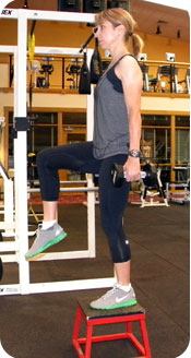 Dawn Shepard with pulley